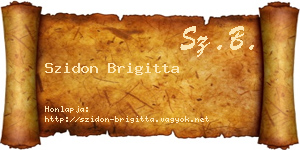 Szidon Brigitta névjegykártya